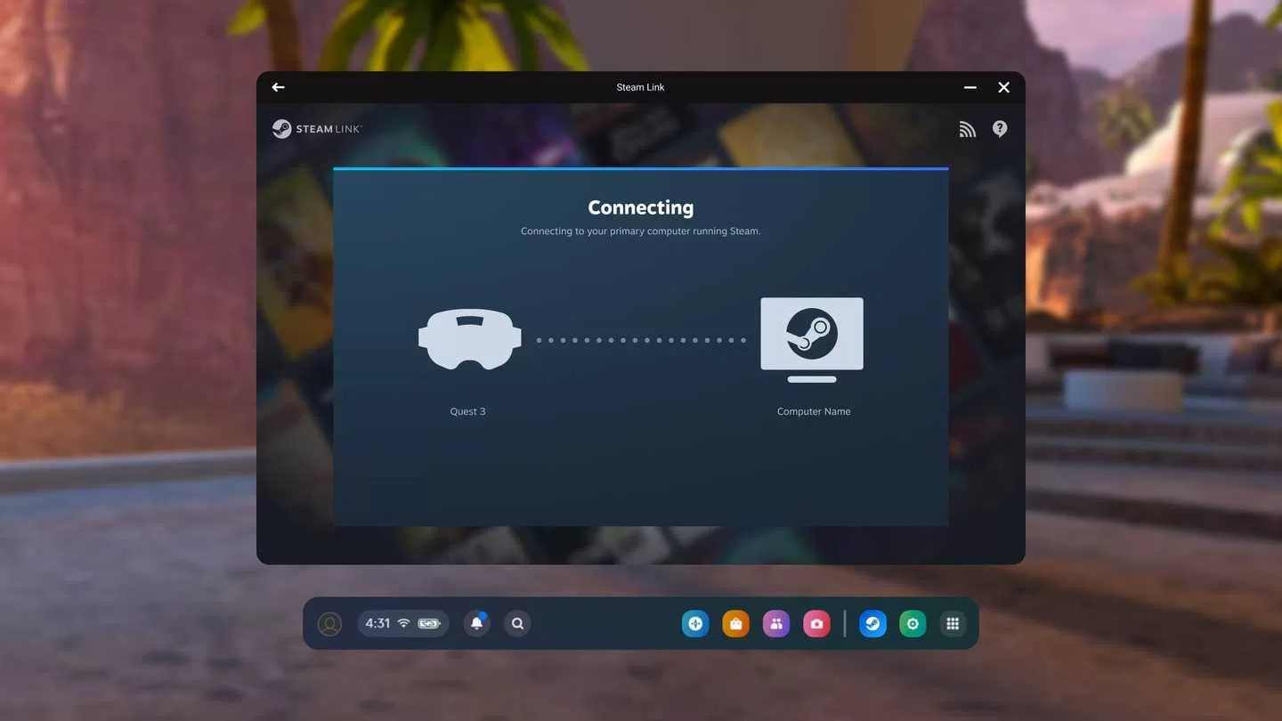 Steam Link Oculus Meta Quest VR Game