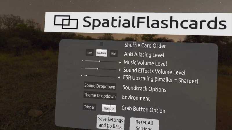 Spatial Flashcards