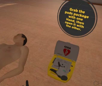 Defibrillator Simulator Oculus Meta Quest Game<span class="mi-jiaobiao" style="background-color: #e20808;">First Aid Points</span>